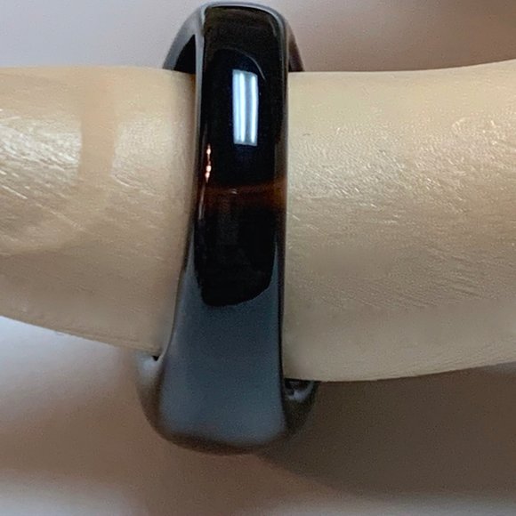 Brown Agate with Light Brown Strikes Polished Ring - Picture 3 of 8